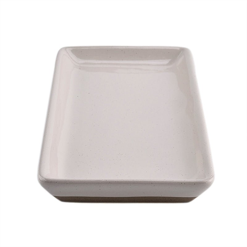 Sweet Water Decor Cream Stoneware Tray