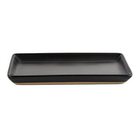 Sweet Water Decor Black Stoneware Tray