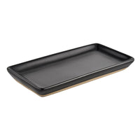 Sweet Water Decor Black Stoneware Tray