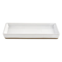 Sweet Water Decor White Stoneware Tray