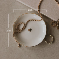 Sweet Water Decor Gold Heart Jewelry Dish