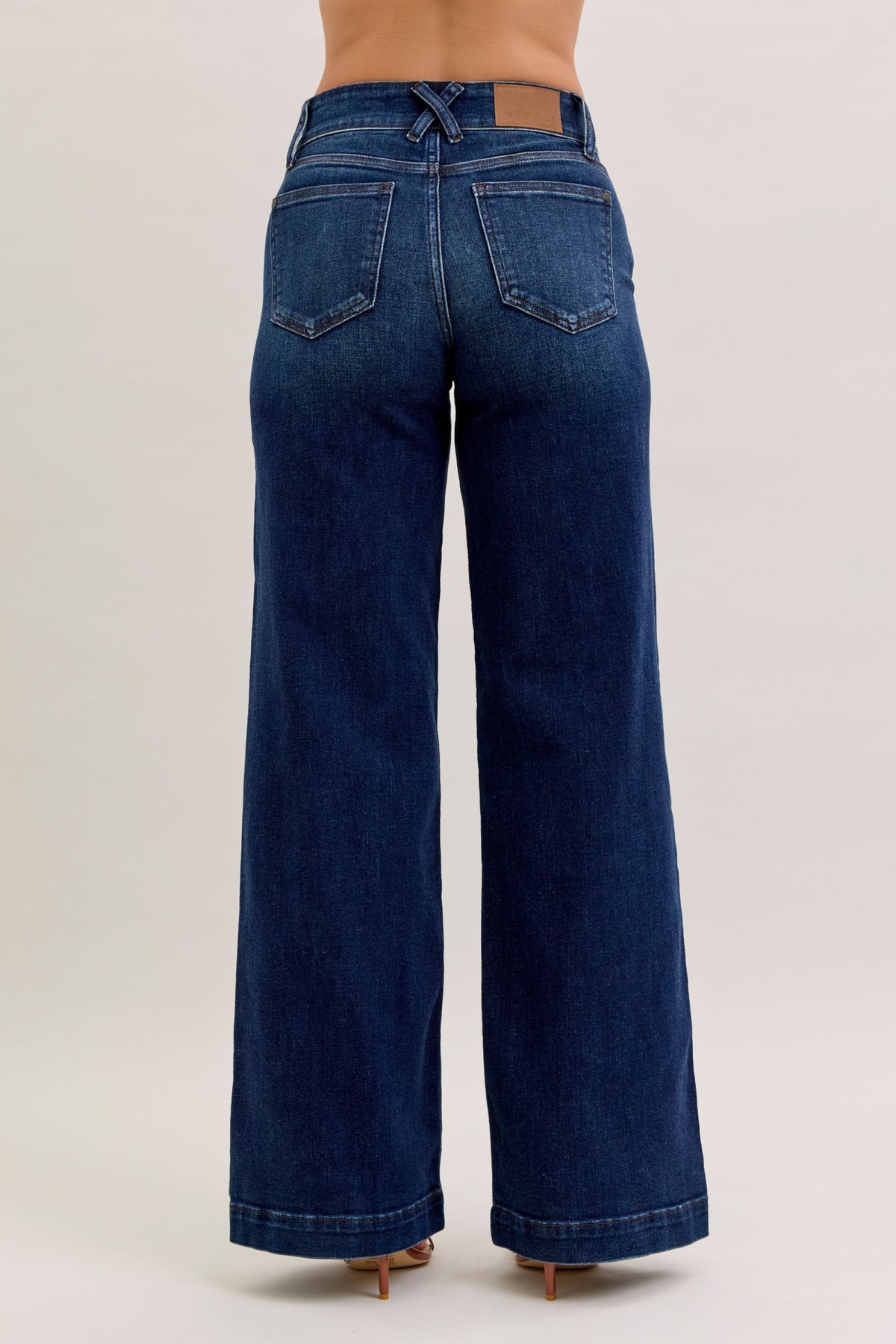 Judy Blue High Rise Trouser Wide Leg Jeans 82678