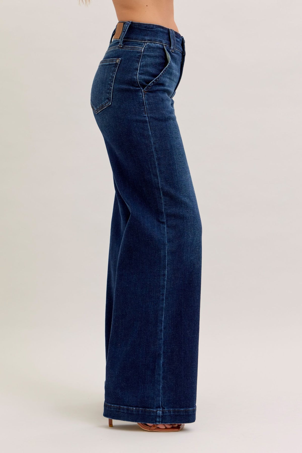 Judy Blue High Rise Trouser Wide Leg Jeans 82678