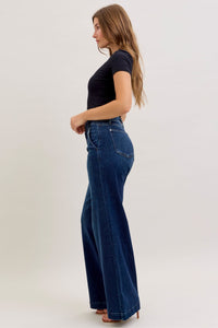 Judy Blue High Rise Trouser Wide Leg Jeans 82678
