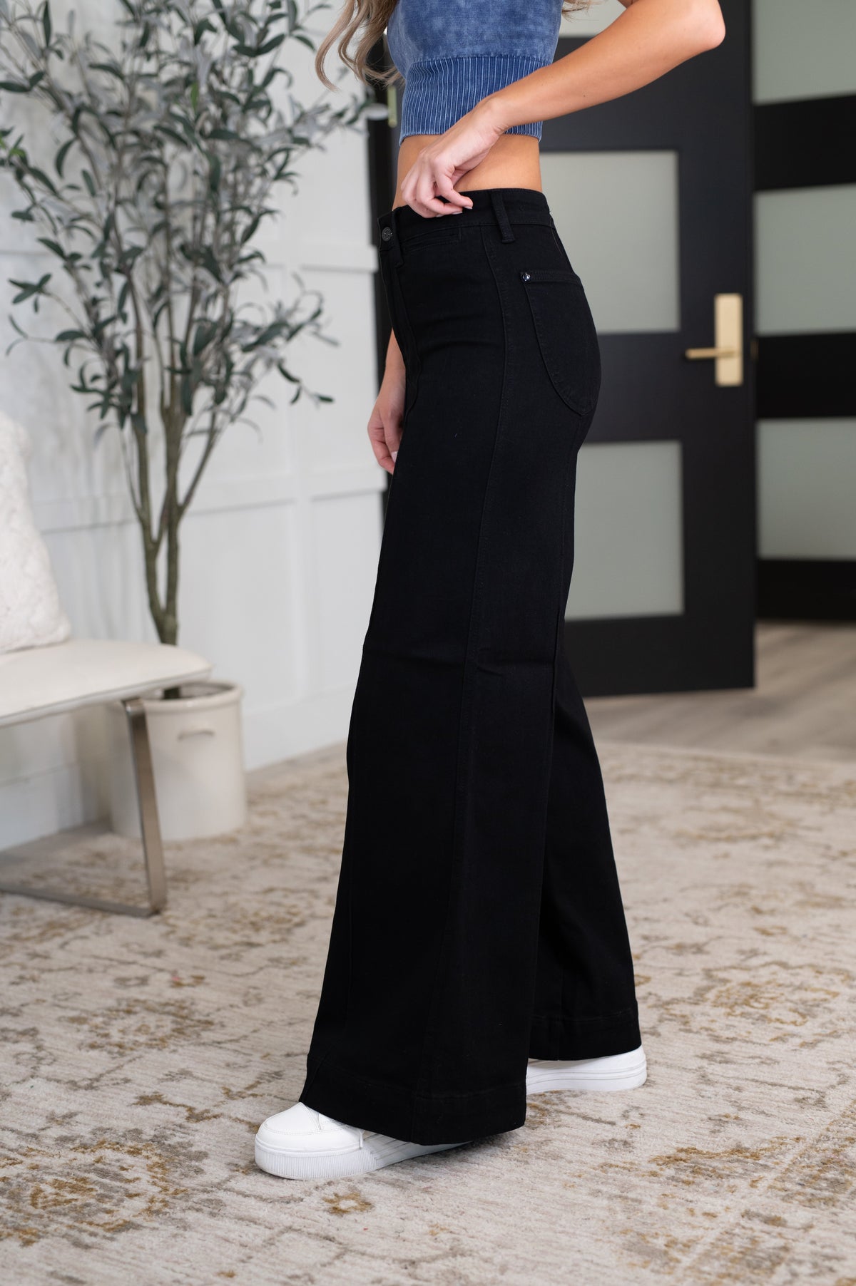 Judy Blue High Rise Liza Black Palazzo Jeans 881243