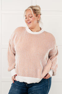Ribbed Contrast Trim Sweater
