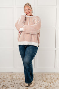 Two Toned Striped Casual Sweater