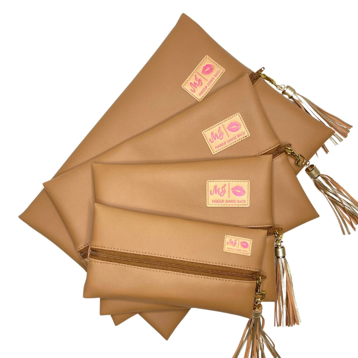 Makeup Junkie Bags Smooth Cognac