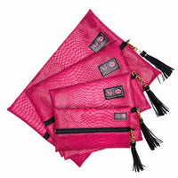 Makeup Junkie Bags Pink Python