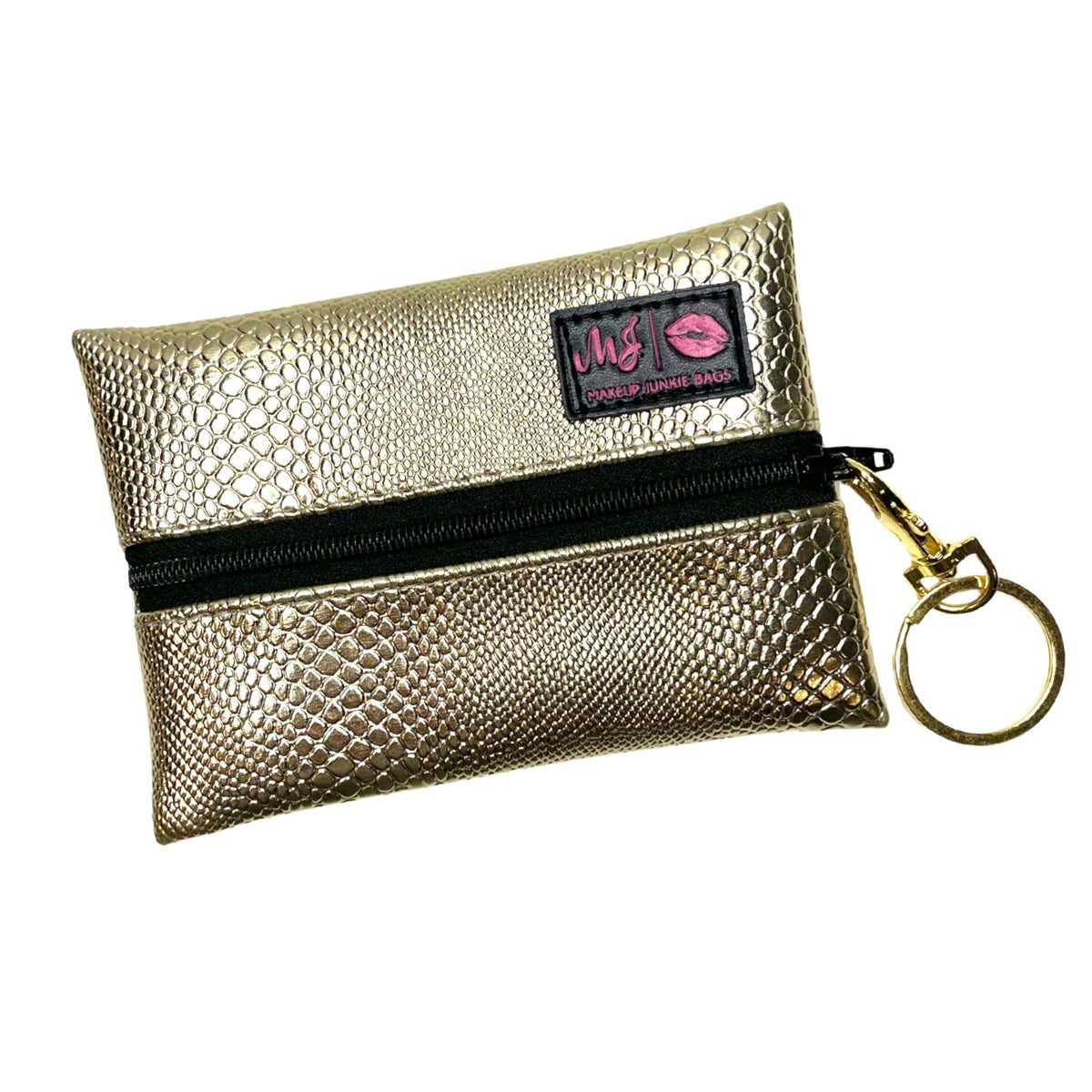 Makeup Junkie Bags Gold Serpent