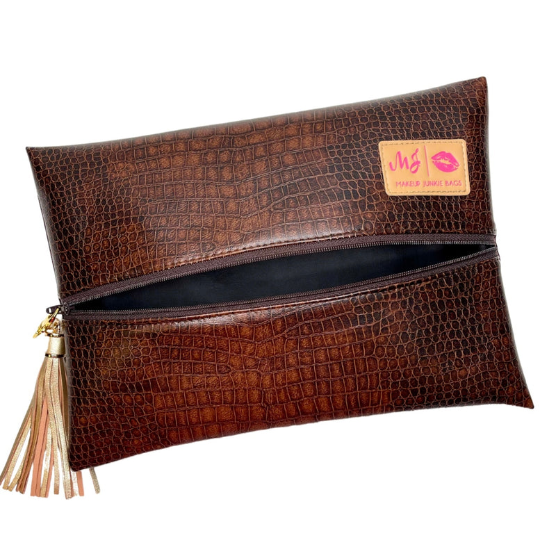 Makeup Junkie Bags Choco Croc