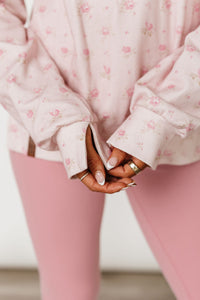 Ampersand Avenue University Side Slit Pullover - Tea Rose