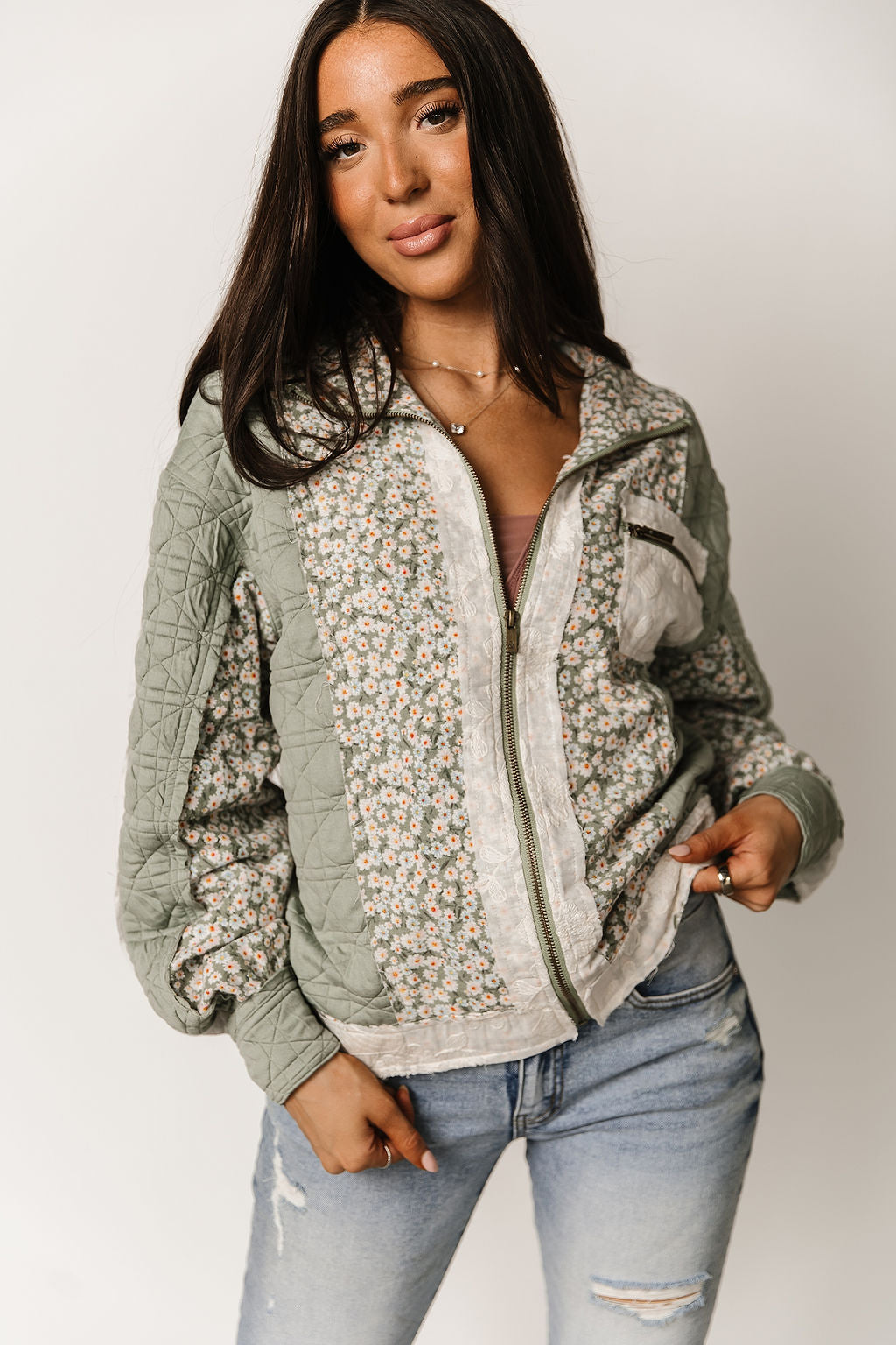Ampersand Avenue Patch Me Pretty Bomber Jacket