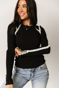 Ampersand Avenue Laced In Love Long Sleeve - Black