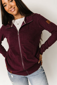Ampersand Avenue Performance Fleece Full Zip Sweatshirt - Velvet Plum