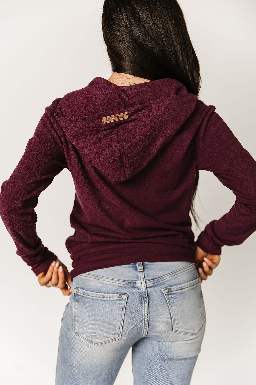 Ampersand Avenue Performance Fleece Full Zip Sweatshirt - Velvet Plum