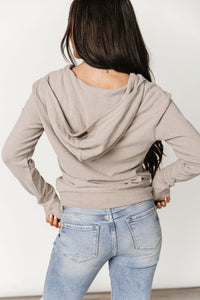 Ampersand Avenue Performance Fleece Full Zip Sweatshirt - Silver Sand