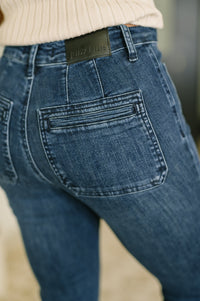 Judy Blue High Rise Flare with Mitered Pocket Jeans