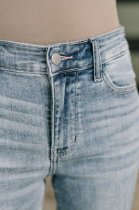 Judy Blue Mid Rise Kick Flare Jeans 82721