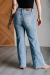 Judy Blue High Rise Side Seam Detail Wide Leg Jeans