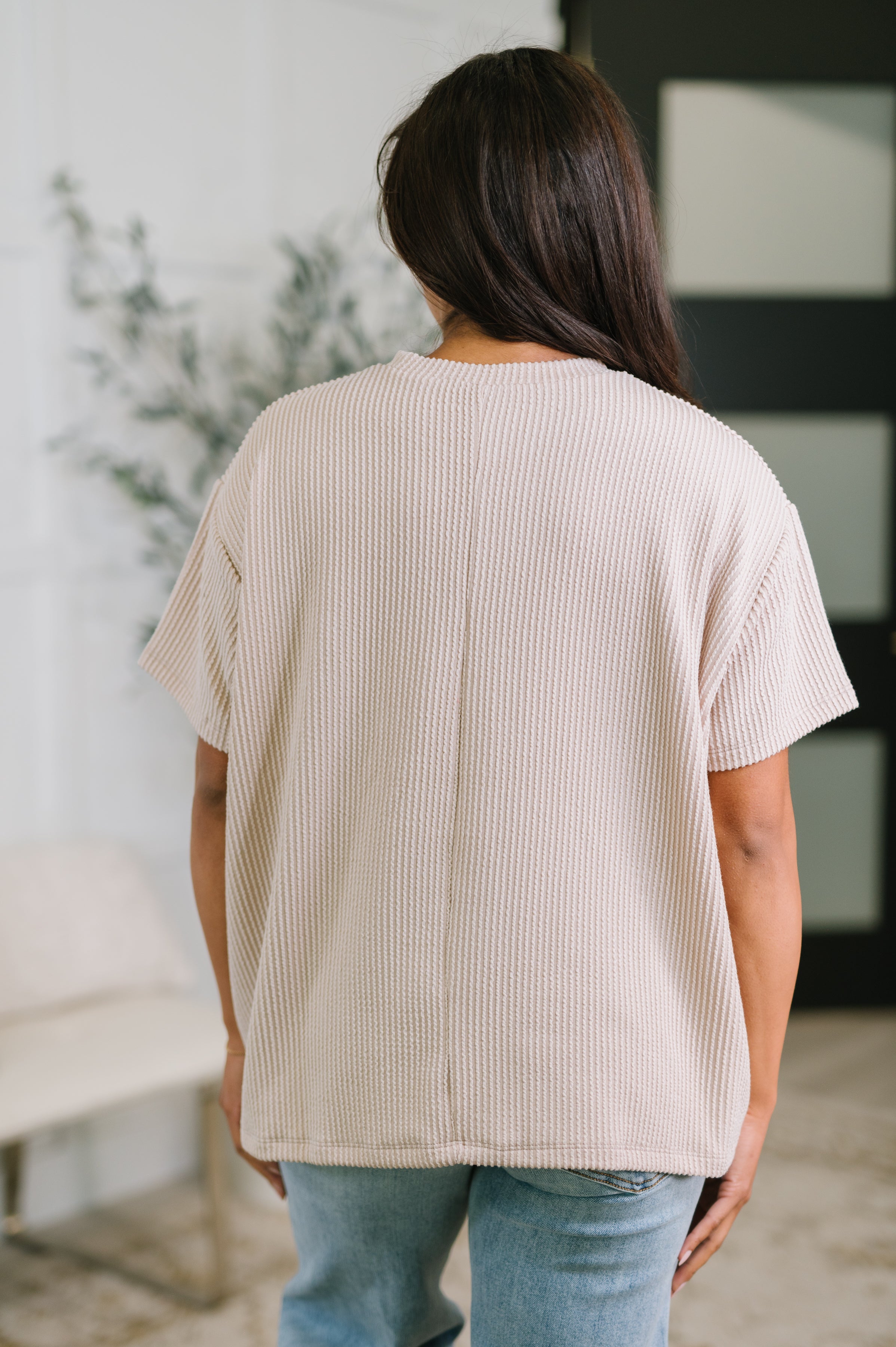 Zenana Textured Boxy Tee in Ash Mocha