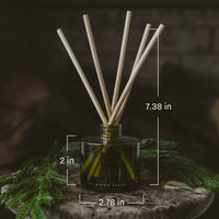 Sweet Water Decor Let It Snow Olive Tinted Glass Jar Reed Diffuser