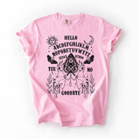 Ouija Board Comfort Colors Graphic T-Shirt Light Pink
