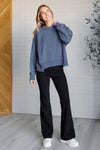 Quick Fix Mineral Wash Crew Neck Pullover in Psychic Blue