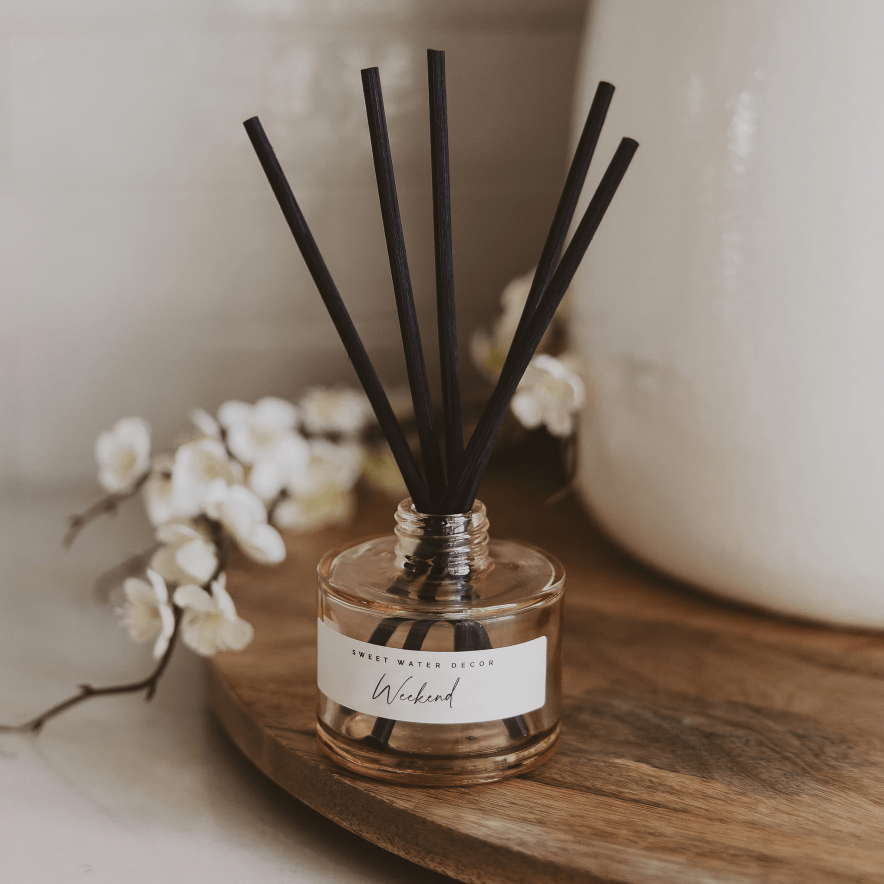 Sweet Water Decor Weekend Tinted Glass Jar Reed Diffuser