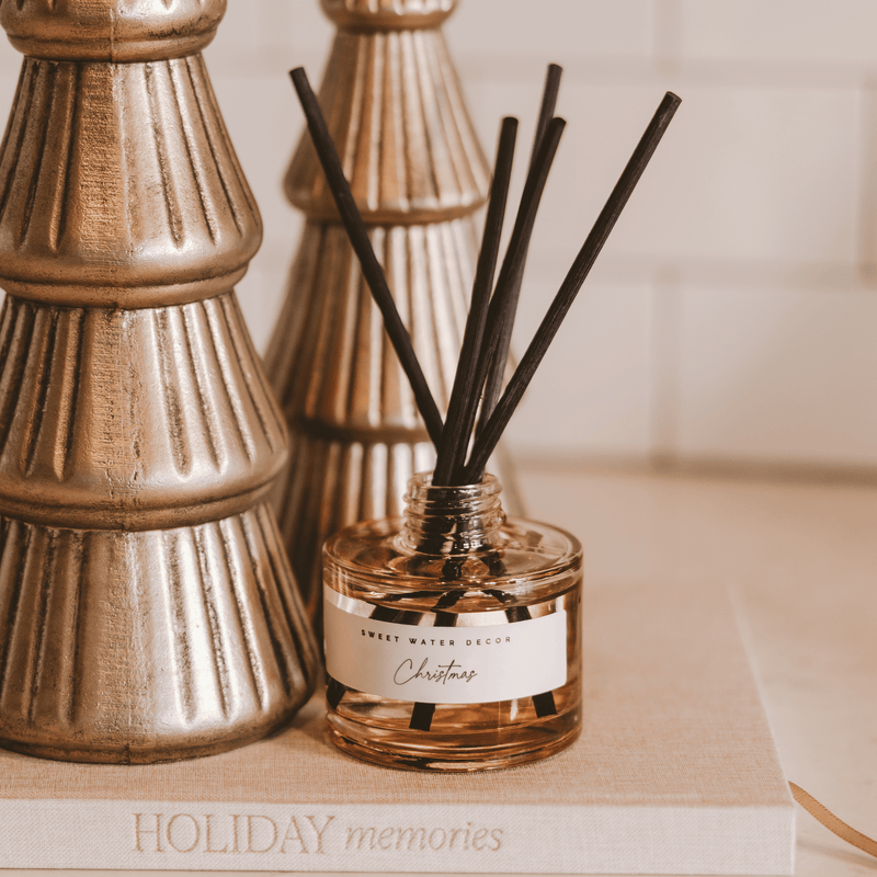 Sweet Water Decor Christmas Tinted Glass Jar Reed Diffuser