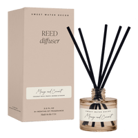 Sweet Water Decor Mango and Coconut Tinted Glass Jar Reed Diffuser