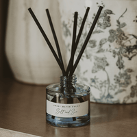 Sweet Water Decor Salt and Sea Blue Tinted Glass Jar Reed Diffuser