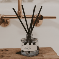 Sweet Water Decor Salt and Sea Blue Tinted Glass Jar Reed Diffuser
