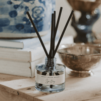 Sweet Water Decor Spa Day Blue Tinted Glass Jar Reed Diffuser