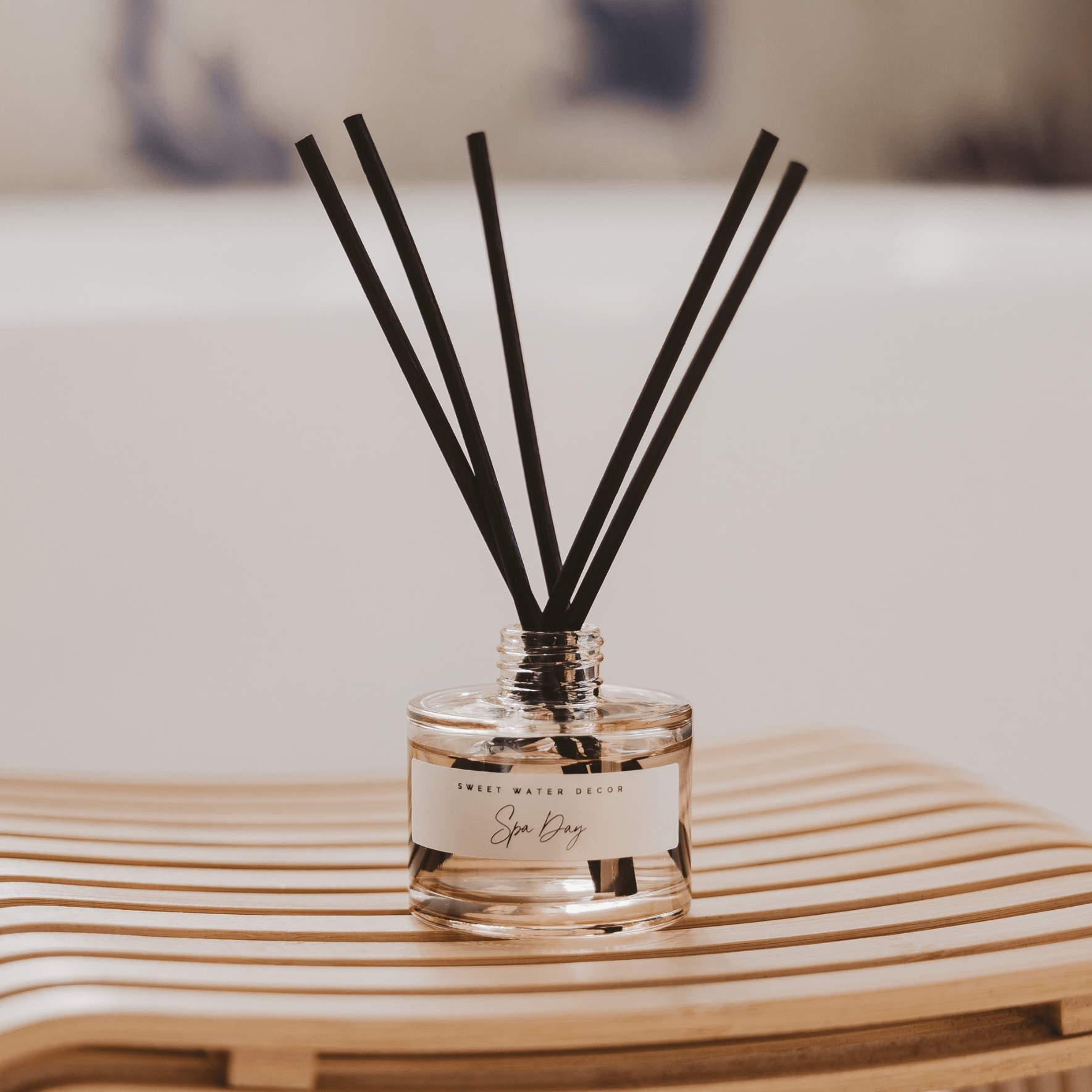 Sweet Water Decor Spa Day Tinted Glass Jar Reed Diffuser