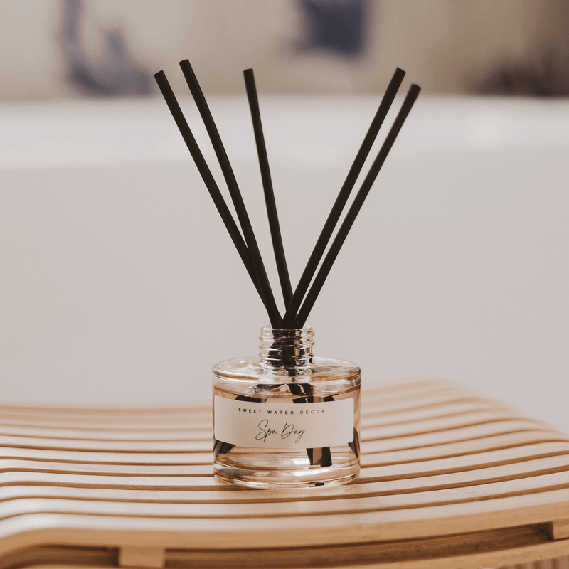 Sweet Water Decor Spa Day Tinted Glass Jar Reed Diffuser