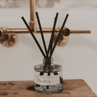 Sweet Water Decor Stress Relief Blue Tinted Glass Jar Reed Diffuser