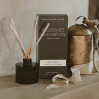 Sweet Water Decor Let It Snow Olive Tinted Glass Jar Reed Diffuser