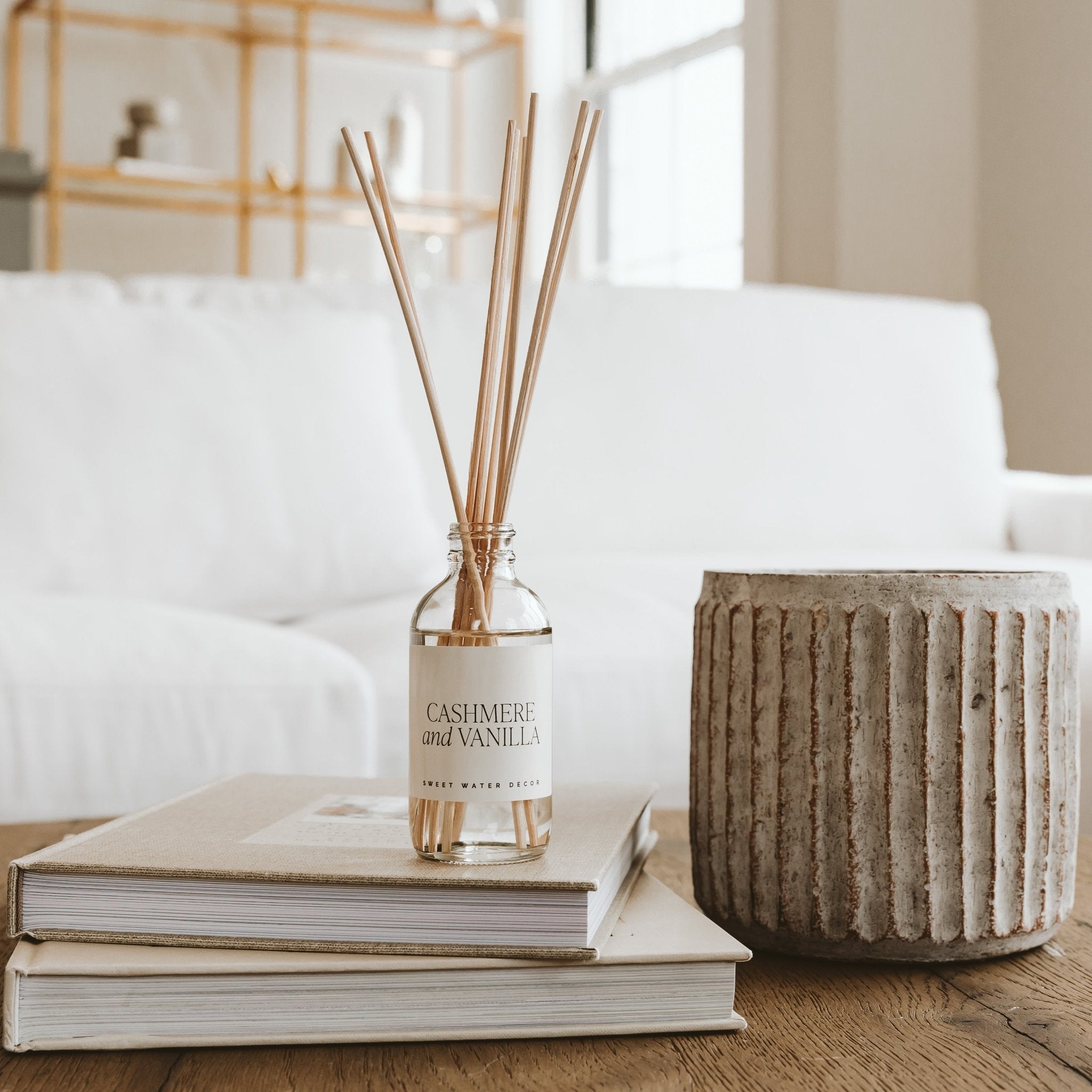 Sweet Water Decor Cashmere and Vanilla Clear Reed Diffuser