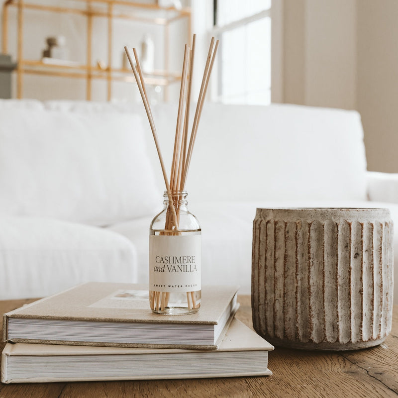 Sweet Water Decor Cashmere and Vanilla Clear Reed Diffuser