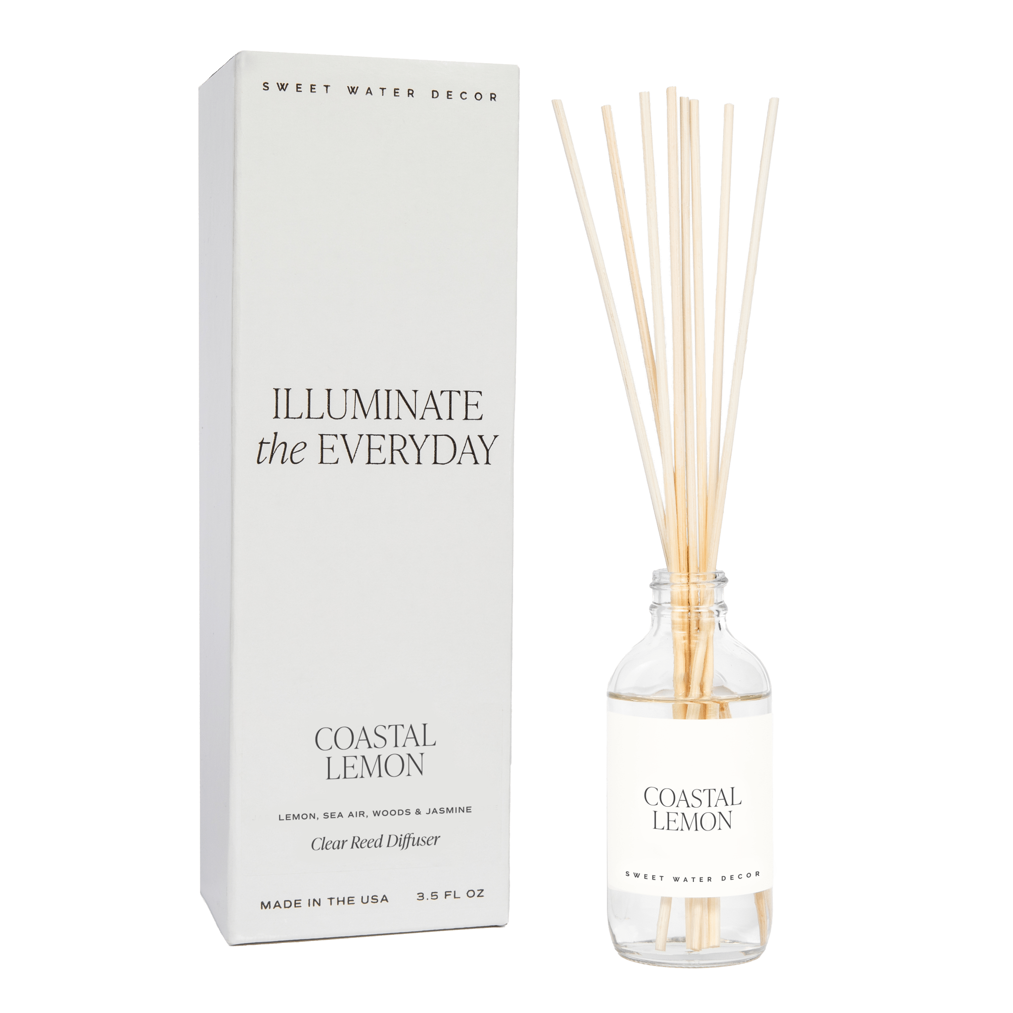 Sweet Water Decor Coastal Lemon Clear Reed Diffuser