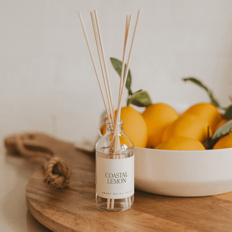 Sweet Water Decor Coastal Lemon Clear Reed Diffuser
