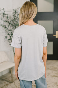 Zenana Basic Cotton Relaxed Tee in Heather Grey