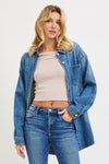 Risen Oversized Button Down Denim Shacket