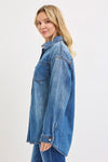 Risen Oversized Button Down Denim Shacket