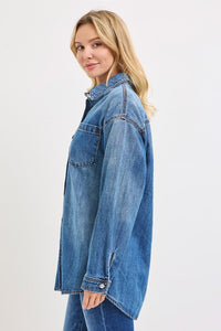 Risen Oversized Button Down Denim Shacket