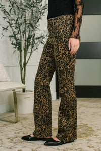Judy Blue High Rise Bootcut Leopard Print Jeans