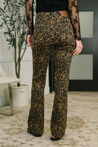 Judy Blue High Rise Bootcut Leopard Print Jeans