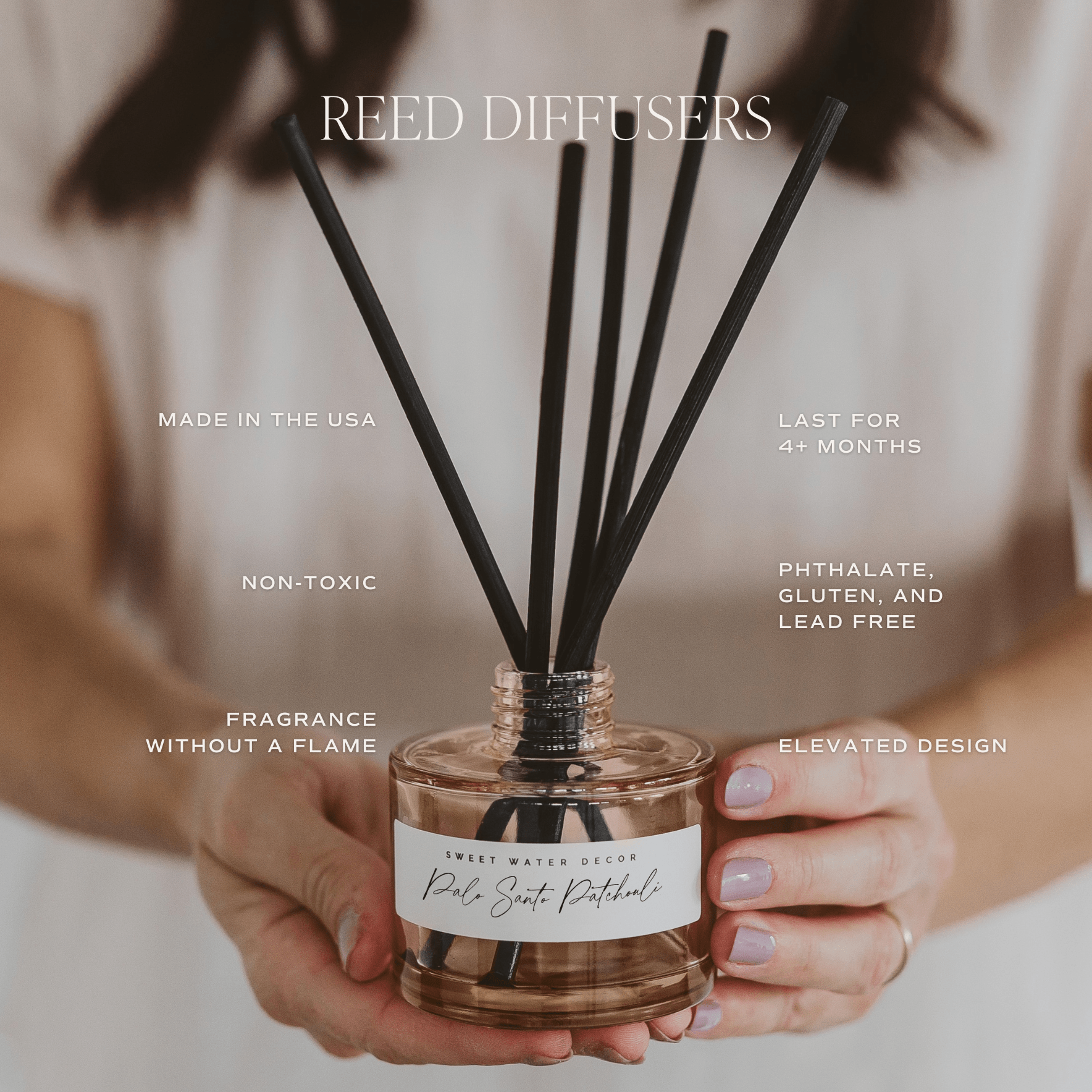 Sweet Water Decor Mango and Coconut Tinted Glass Jar Reed Diffuser
