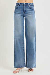 Risen Mid Rise Ankle Straight Cuffed Jeans PW21822